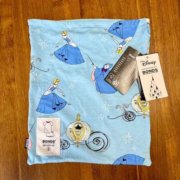 BONDS X DISNEY CINDERELLA Pajamas Girls 5 5T NEW Summer Sleep Set NWT HTF Girl - Picture 10 of 11